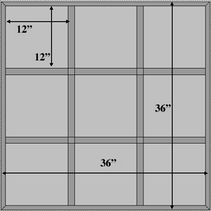 3x3 36x36 T-Shirt Layout - grey w measurements