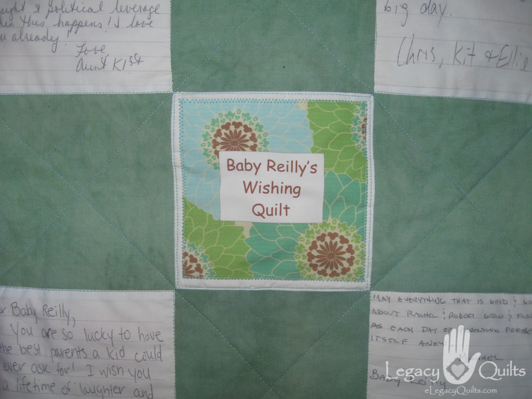 Baby Reileys Wishing Quilt - Journal Cover Detail