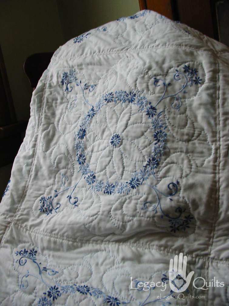 Blue  Embroidery - Detail