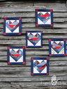 Crazy Hearts - 15x15 Patchwork