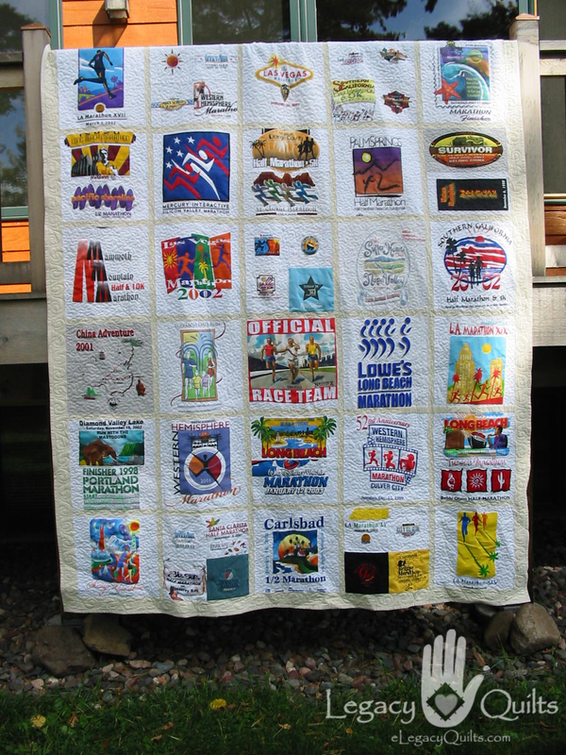 Yang Marathon T's I -75x90 T-Shirt Quilt